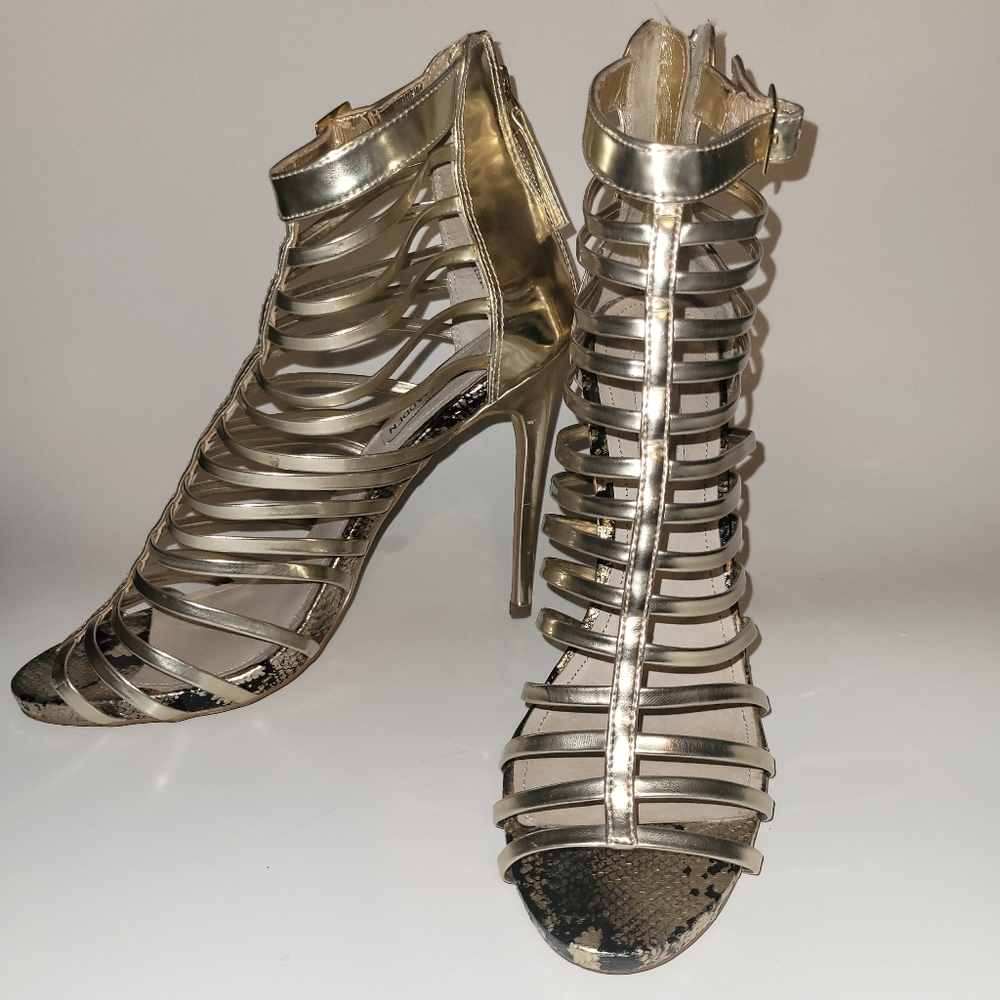 Steve Madden Gold Gladiator Heels